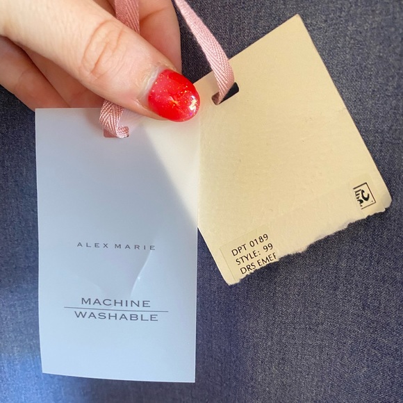 Alex Marie Sheath Denim Chambray Square Neck Business Casual Dress- NWT - Picture 6 of 9